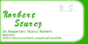 norbert sturcz business card